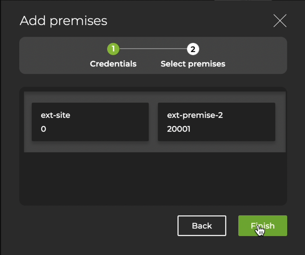 dialog displaying two premises