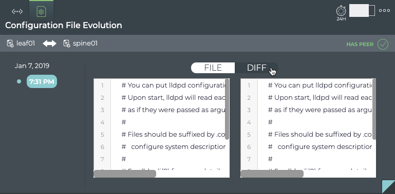 diff view with two identical files side-by-side.